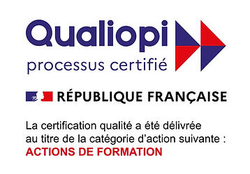 Logo Qualiopi processus certifié, actions de formation